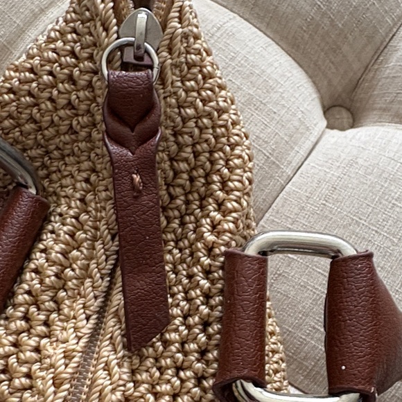 The Sak Beige Straw Tote with Brown Trim - Picture 7 of 16